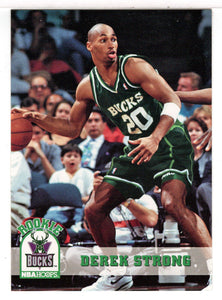 Derek Strong RC - Milwaukee Bucks (NBA Basketball Card) 1993-94 Hoops # 127 Mint