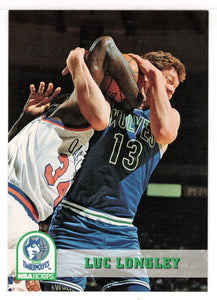 Luc Longley - Minnesota Timberwolves (NBA Basketball Card) 1993-94 Hoops # 130 Mint