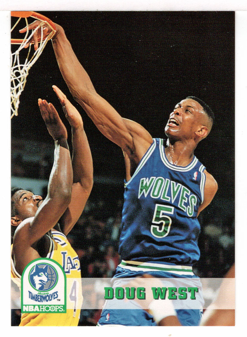 Doug West - Minnesota Timberwolves (NBA Basketball Card) 1993-94 Hoops # 134 Mint