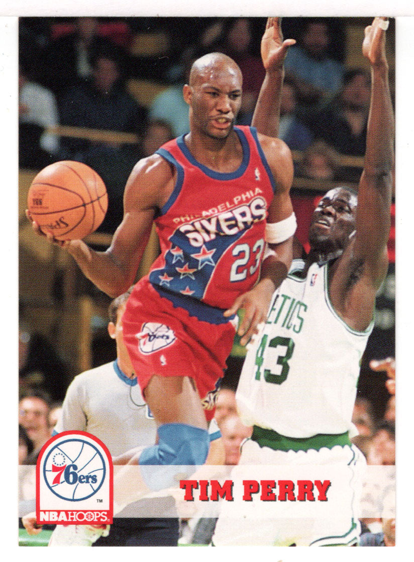 Tim Perry - Philadelphia 76ers (NBA Basketball Card) 1993-94 Hoops # 166 Mint