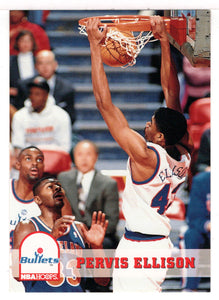 Pervis Ellison - Washington Bullets (NBA Basketball Card) 1993-94 Hoops # 222 Mint