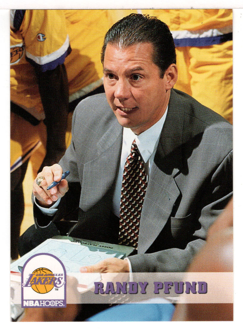 Randy Pfund - Los Angeles Lakers - NBA Coach (NBA Basketball Card) 1993-94 Hoops # 242 Mint