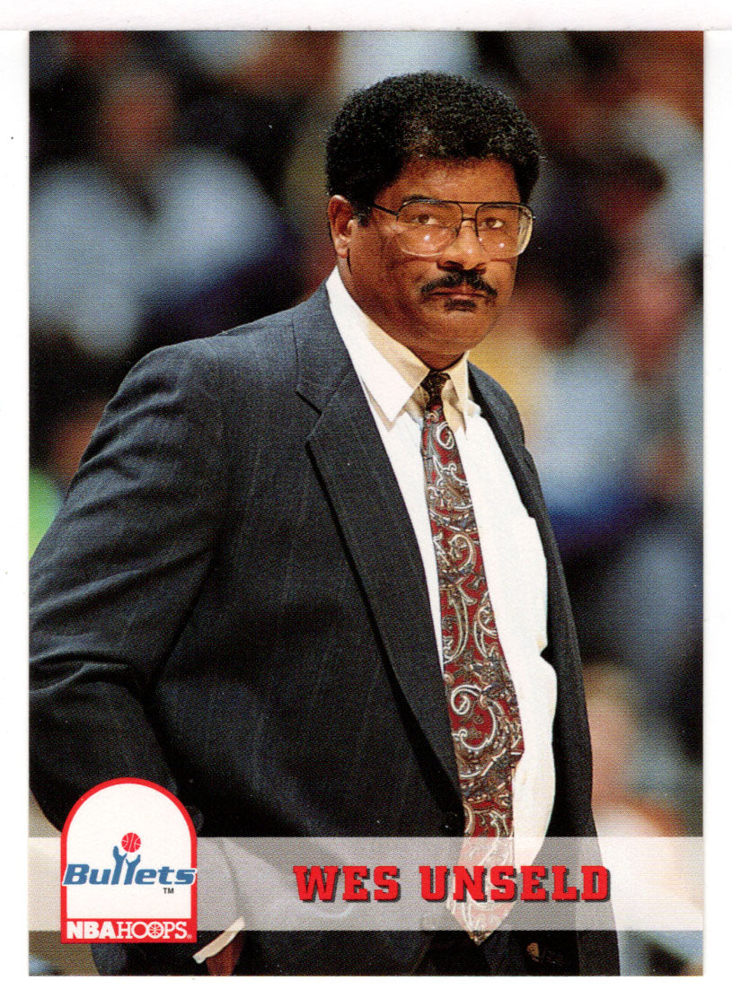 Wes Unseld - Washington Bullets - NBA Coach (NBA Basketball Card) 1993-94 Hoops # 256 Mint