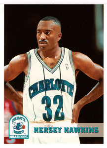 Hersey Hawkins - Charlotte Hornets (NBA Basketball Card) 1993-94 Hoops # 308 Mint