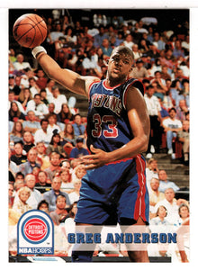 Greg Anderson - Detroit Pistons (NBA Basketball Card) 1993-94 Hoops # 330 Mint