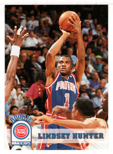 Lindsey Hunter RC - Detroit Pistons (NBA Basketball Card) 1993-94 Hoops # 333 Mint