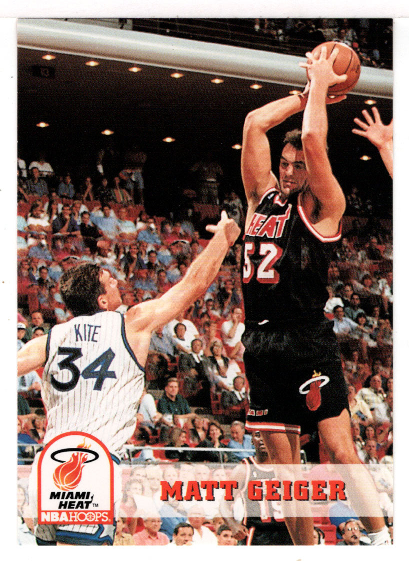 Matt Geiger - Miami Heat (NBA Basketball Card) 1993-94 Hoops # 361 Mint