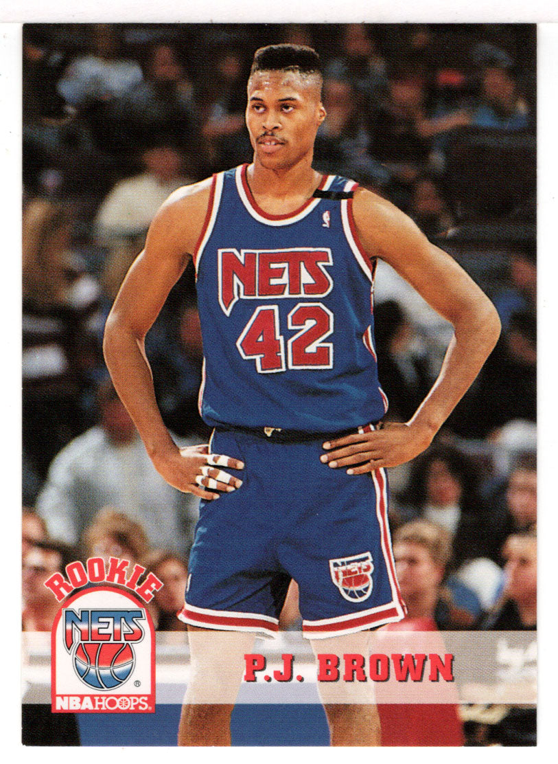 P.J. Brown RC - New Jersey Nets (NBA Basketball Card) 1993-94 Hoops # 369 Mint