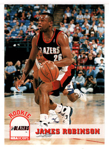 James Robinson RC - Portland Trail Blazers (NBA Basketball Card) 1993-94 Hoops # 398 Mint