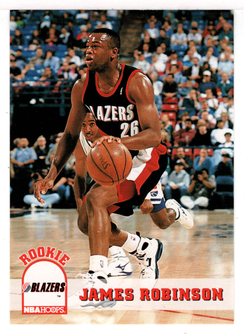 James Robinson RC - Portland Trail Blazers (NBA Basketball Card) 1993-94 Hoops # 398 Mint