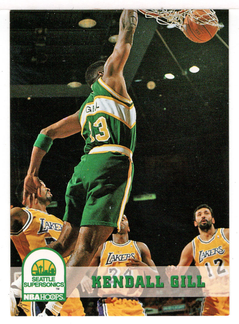 Kendall Gill - Seattle SuperSonics (NBA Basketball Card) 1993-94 Hoops # 408 Mint