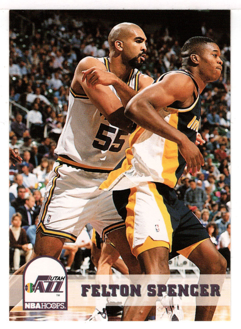 Felton Spencer - Utah Jazz (NBA Basketball Card) 1993-94 Hoops # 414 Mint