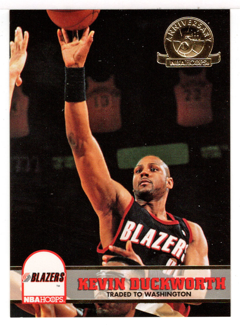 Kevin Duckworth - Portland Trail Blazers - Fifth Anniversary Gold (NBA Basketball Card) 1993-94 Hoops # 177 Mint