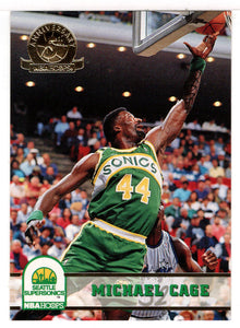 Michael Cage - Seattle SuperSonics - Fifth Anniversary Gold (NBA Basketball Card) 1993-94 Hoops # 205 Mint