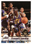 Tyrone Corbin - Utah Jazz - Fifth Anniversary Gold (NBA Basketball Card) 1993-94 Hoops # 214 Mint