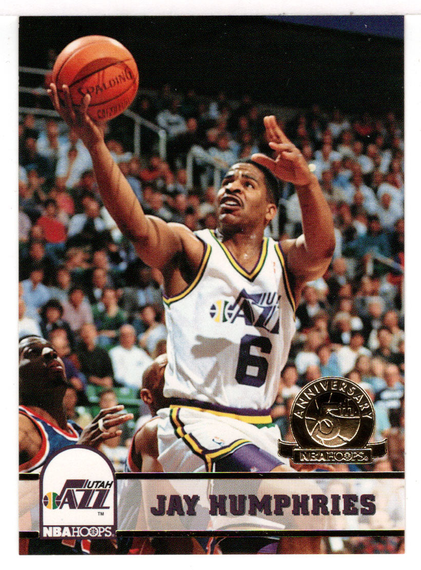 Jay Humphries - Utah Jazz - Fifth Anniversary Gold (NBA Basketball Card) 1993-94 Hoops # 216 Mint