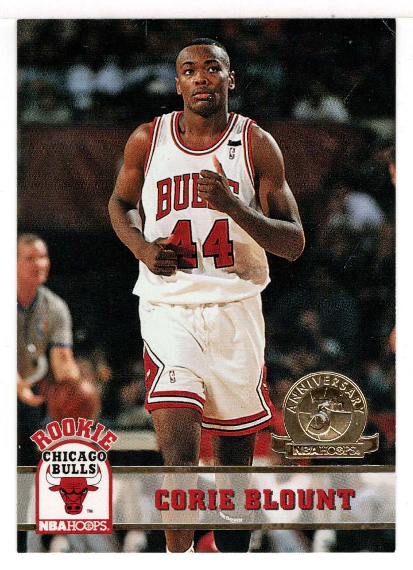 Corie Blount - Chicago Bulls - Fifth Anniversary Gold (NBA Basketball Card) 1993-94 Hoops # 311 Mint