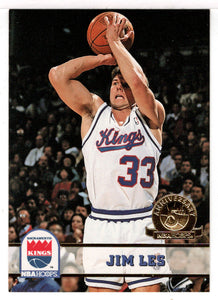 Jim Les - Sacramento Kings - Fifth Anniversary Gold (NBA Basketball Card) 1993-94 Hoops # 402 Mint