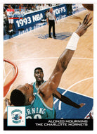 Alonzo Mourning - Charlotte Hornets - Scoops (NBA Basketball Card) 1993-94 Hoops # HS 3 Mint
