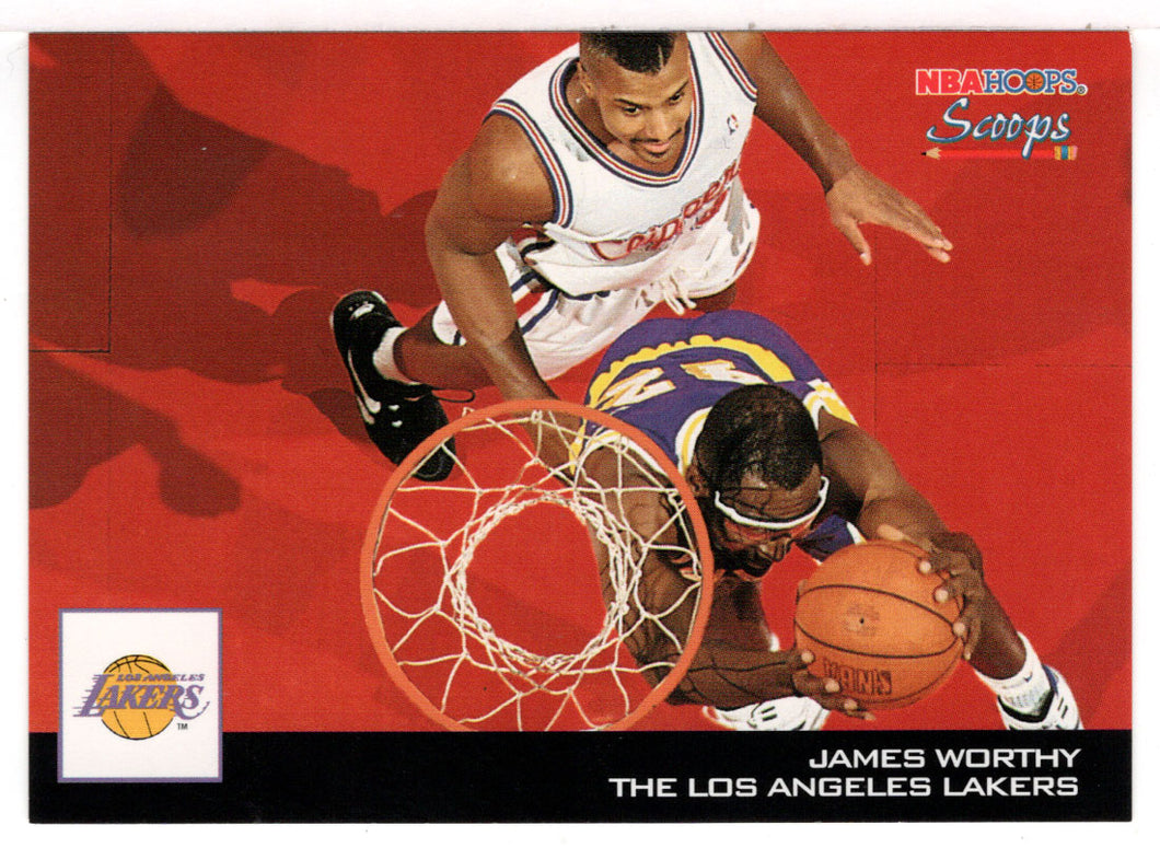 James Worthy - Los Angeles Lakers - Scoops (NBA Basketball Card) 1993-94 Hoops # HS 13 Mint