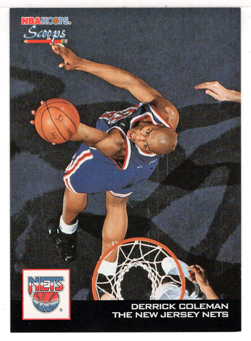 Derrick Coleman - New Jersey Nets - Scoops (NBA Basketball Card) 1993-94 Hoops # HS 17 Mint