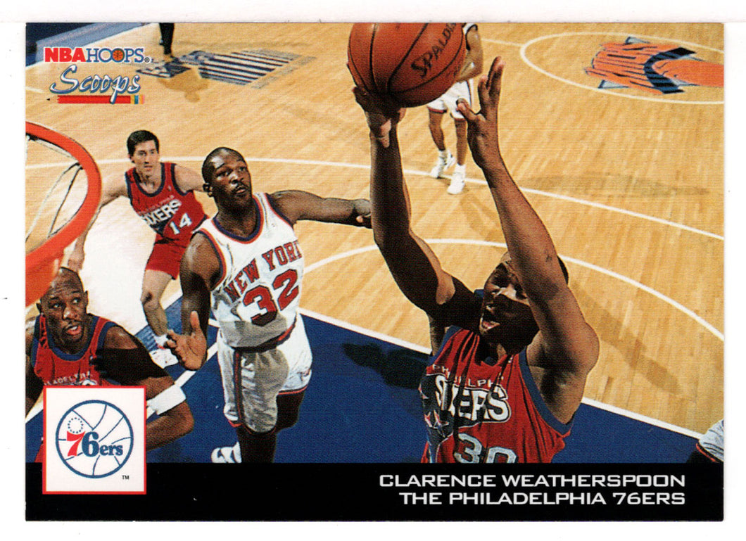 Clarence Weatherspoon - Philadelphia 76ers - Scoops (NBA Basketball Card) 1993-94 Hoops # HS 20 Mint