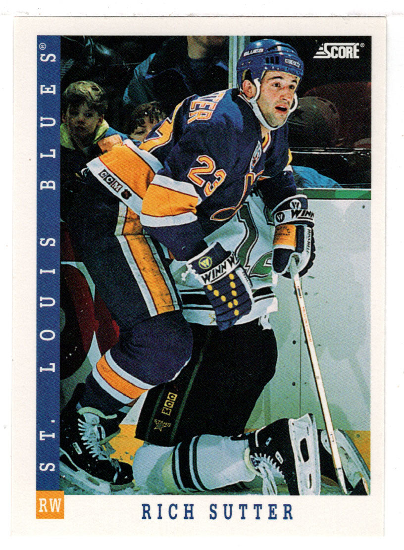 Rich Sutter - St. Louis Blues (NHL Hockey Card) 1993-94 Score # 323 Mint