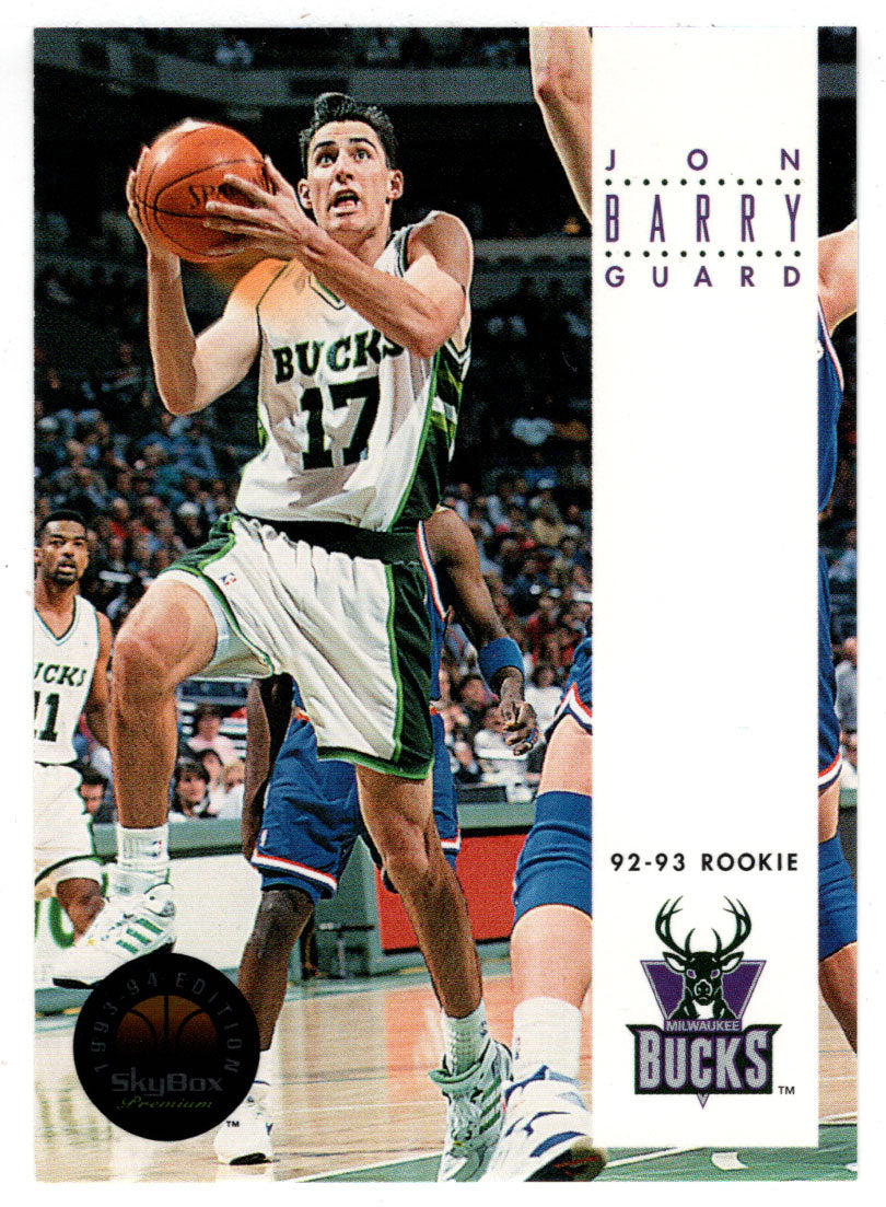 Jon Barry - Milwaukee Bucks (NBA Basketball Card) 1993-94 SkyBox Premium # 109 Mint