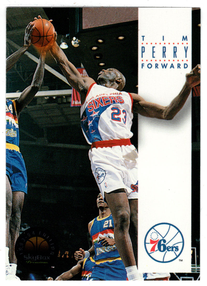 Tim Perry - Philadelphia 76ers (NBA Basketball Card) 1993-94 SkyBox Premium # 142 Mint