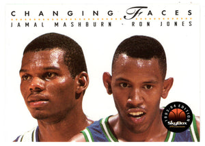 Jamal Mashburn - Popeye Jones - Dallas Mavericks - Changing Faces (NBA Basketball Card) 1993-94 SkyBox Premium # 297 Mint