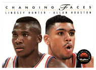 Lindsey Hunter - Allan Houston - Detroit Pistons - Changing Faces (NBA Basketball Card) 1993-94 SkyBox Premium # 299 Mint