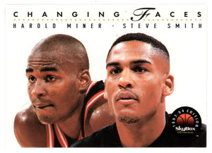 Harold Miner - Steve Smith - Miami Heat - Changing Faces (NBA Basketball Card) 1993-94 SkyBox Premium # 305 Mint