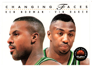 Ken Norman - Vin Baker - Milwaukee Bucks - Changing Faces (NBA Basketball Card) 1993-94 SkyBox Premium # 306 Mint