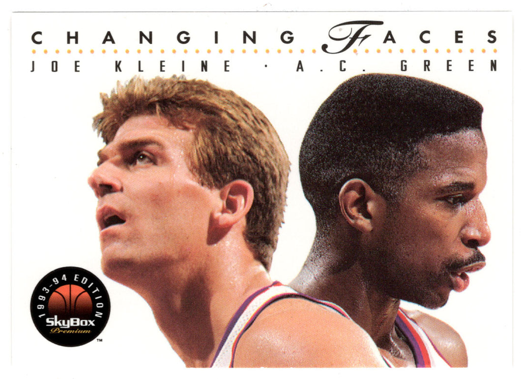 Joe Kleine - A.C. Green - Phoenix Suns - Changing Faces (NBA Basketball Card) 1993-94 SkyBox Premium # 312 Mint