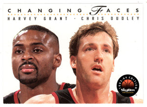 Harvey Grant - Chris Dudley - Portland Trail Blazers - Changing Faces (NBA Basketball Card) 1993-94 SkyBox Premium # 313 Mint