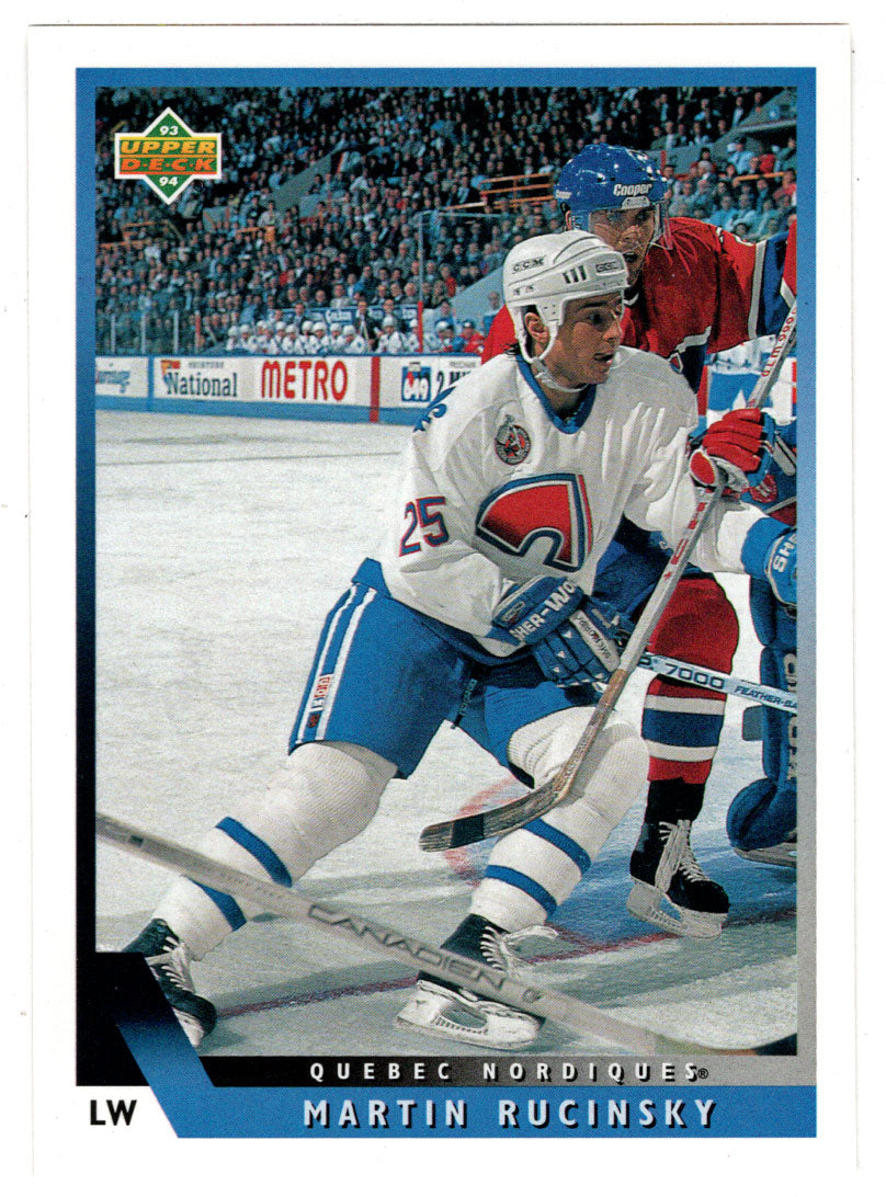 Martin Rucinsky - Quebec Nordiques (NHL Hockey Card) 1993-94 Upper Deck # 6 Mint