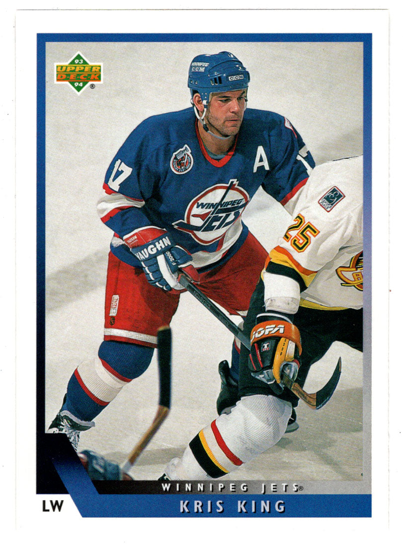 Kris King - Winnipeg Jets (NHL Hockey Card) 1993-94 Upper Deck # 14 Mint