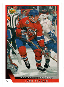 John LeClair - Montreal Canadiens (NHL Hockey Card) 1993-94 Upper Deck # 167 Mint