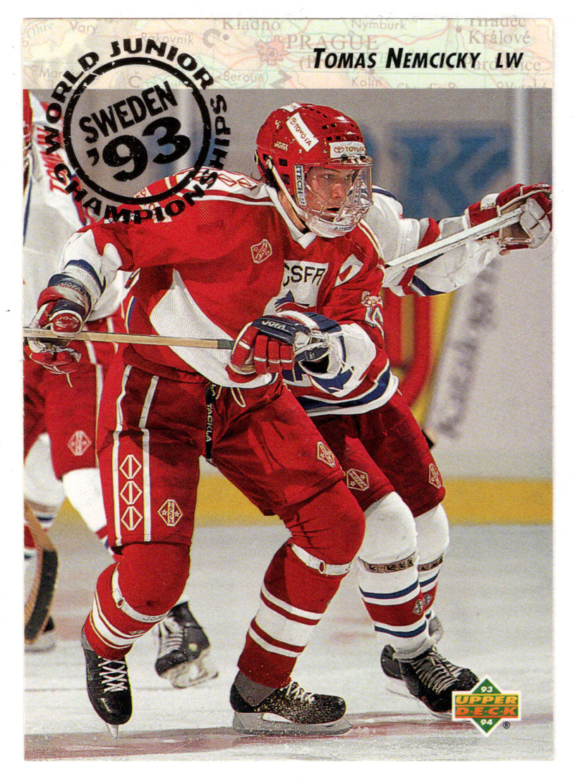 Tomas Nemcicky RC - Team Czechoslovakia (1993 World Junior Championships) (NHL Hockey Card) 1993-94 Upper Deck # 264 Mint