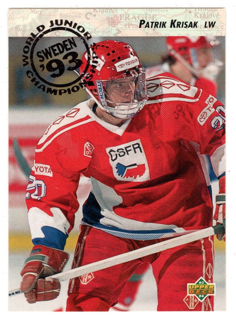 Patrik Krisak RC - Team Czechoslovakia (1993 World Junior Championships) (NHL Hockey Card) 1993-94 Upper Deck # 266 Mint