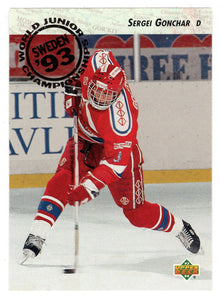 Sergei Gonchar RC - Team Russia (1993 World Junior Championships) (NHL Hockey Card) 1993-94 Upper Deck # 272 Mint