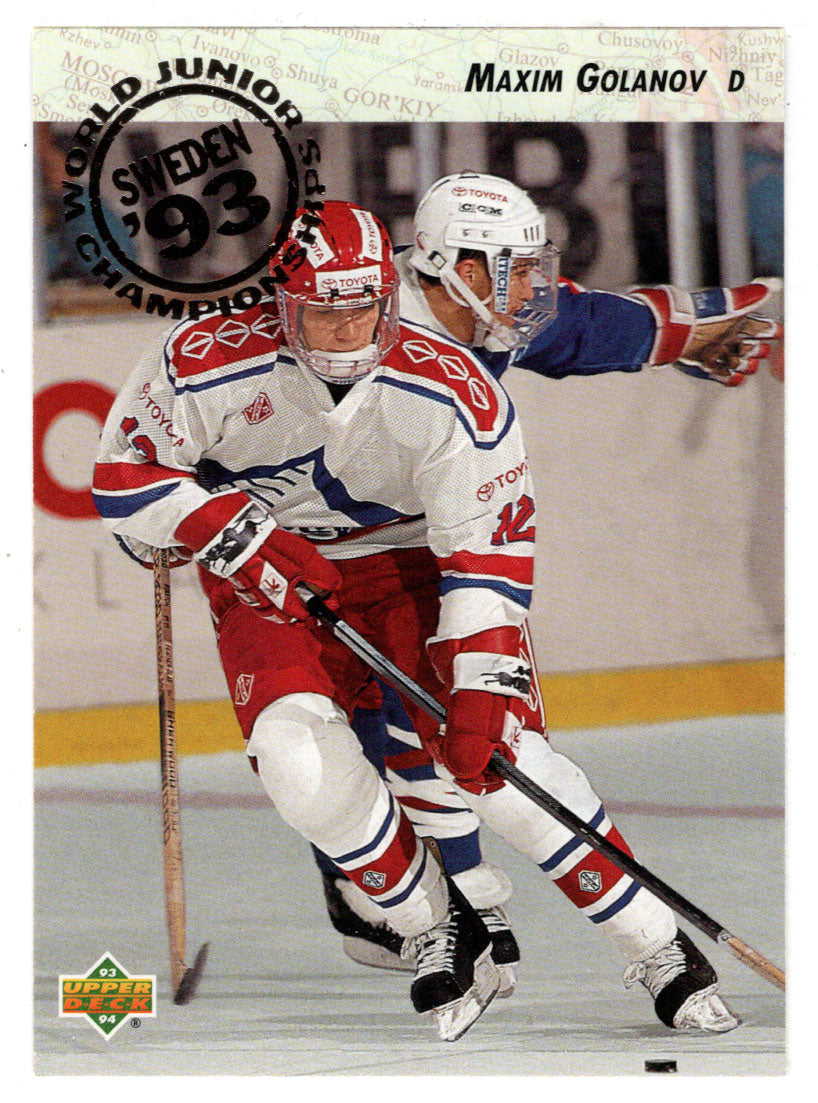Maxim Golanov RC - Team Russia (1993 World Junior Championships) (NHL Hockey Card) 1993-94 Upper Deck # 273 Mint