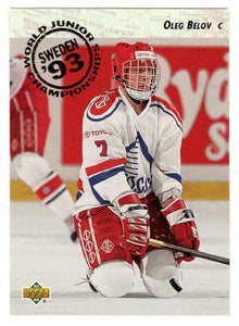 Oleg Belov RC - Team Russia (1993 World Junior Championships) (NHL Hockey Card) 1993-94 Upper Deck # 274 Mint