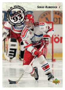 Sergei Klimovich - Team Russia (1993 World Junior Championships) (NHL Hockey Card) 1993-94 Upper Deck # 275 Mint