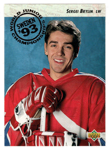 Sergei Brylin RC - Team Russia (1993 World Junior Championships) (NHL Hockey Card) 1993-94 Upper Deck # 276 Mint