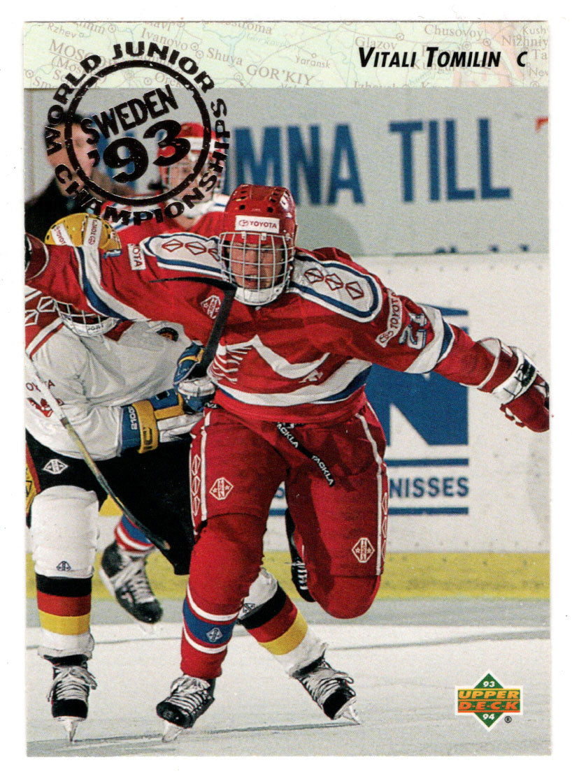 Vitali Tomilin RC - Team Russia (1993 World Junior Championships) (NHL Hockey Card) 1993-94 Upper Deck # 278 Mint