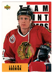 Jeremy Roenick - Chicago Blackhawks (Team Point Leaders) (NHL Hockey Card) 1993-94 Upper Deck # 289 Mint