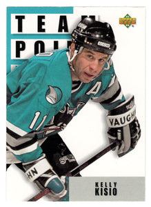 Kelly Kisio - San Jose Sharks (Team Point Leaders) (NHL Hockey Card) 1993-94 Upper Deck # 304 Mint