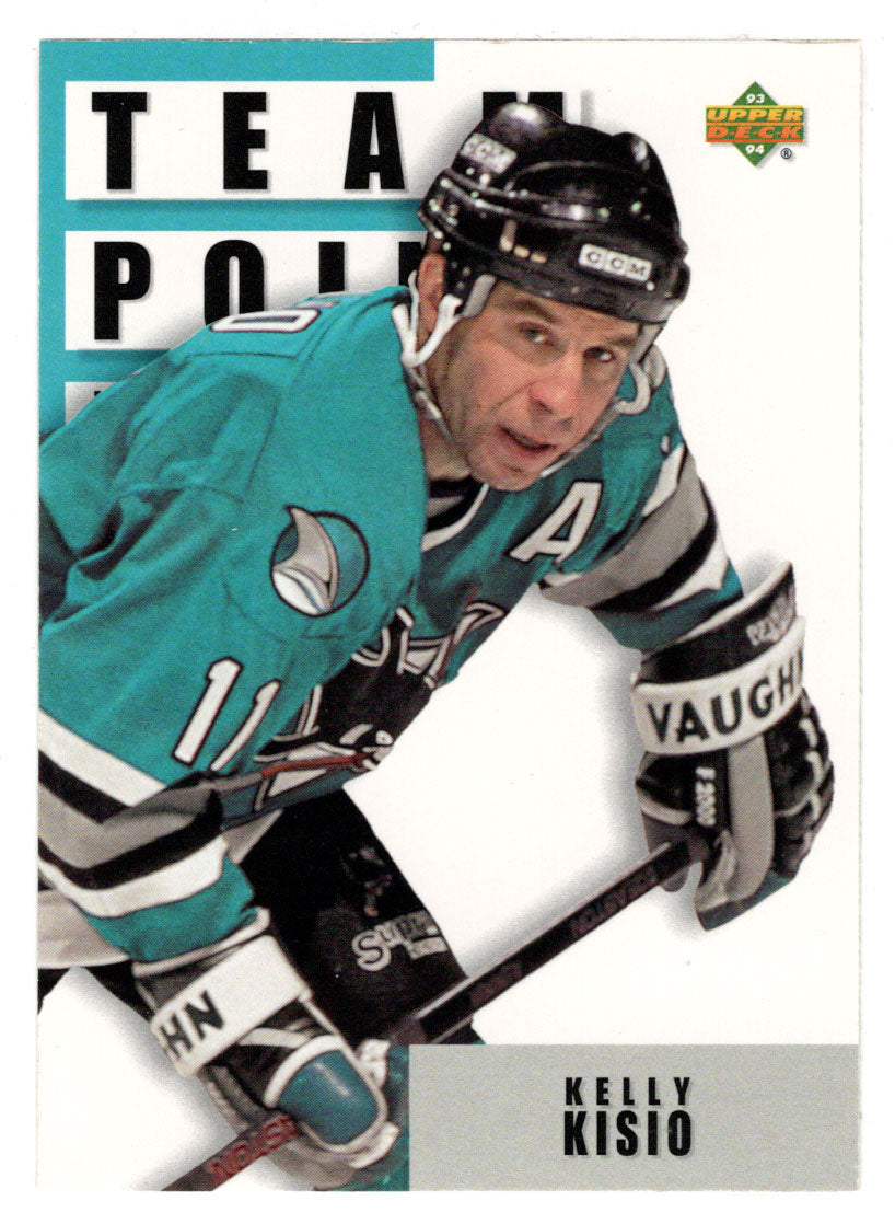 Kelly Kisio - San Jose Sharks (Team Point Leaders) (NHL Hockey Card) 1993-94 Upper Deck # 304 Mint