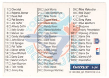 Load image into Gallery viewer, Checklist (# 1 - # 45 - # WS1 - # WS9) - 1993 Blue Jays 1992 Championship Season (MLB Baseball Card) 1993 Donruss # 1 Mint
